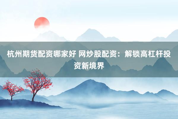 杭州期货配资哪家好 网炒股配资：解锁高杠杆投资新境界